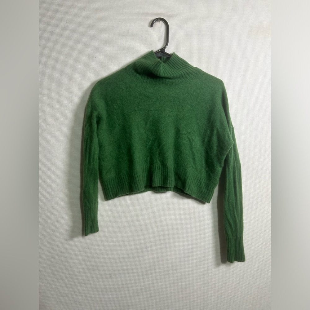 Free People Green Turtleneck Sweater